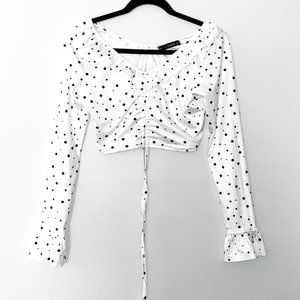 Black and White Polka Dotted Blouse